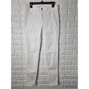 American Eagle white denim jeans Women's size 10 X Long Jegging Next Level